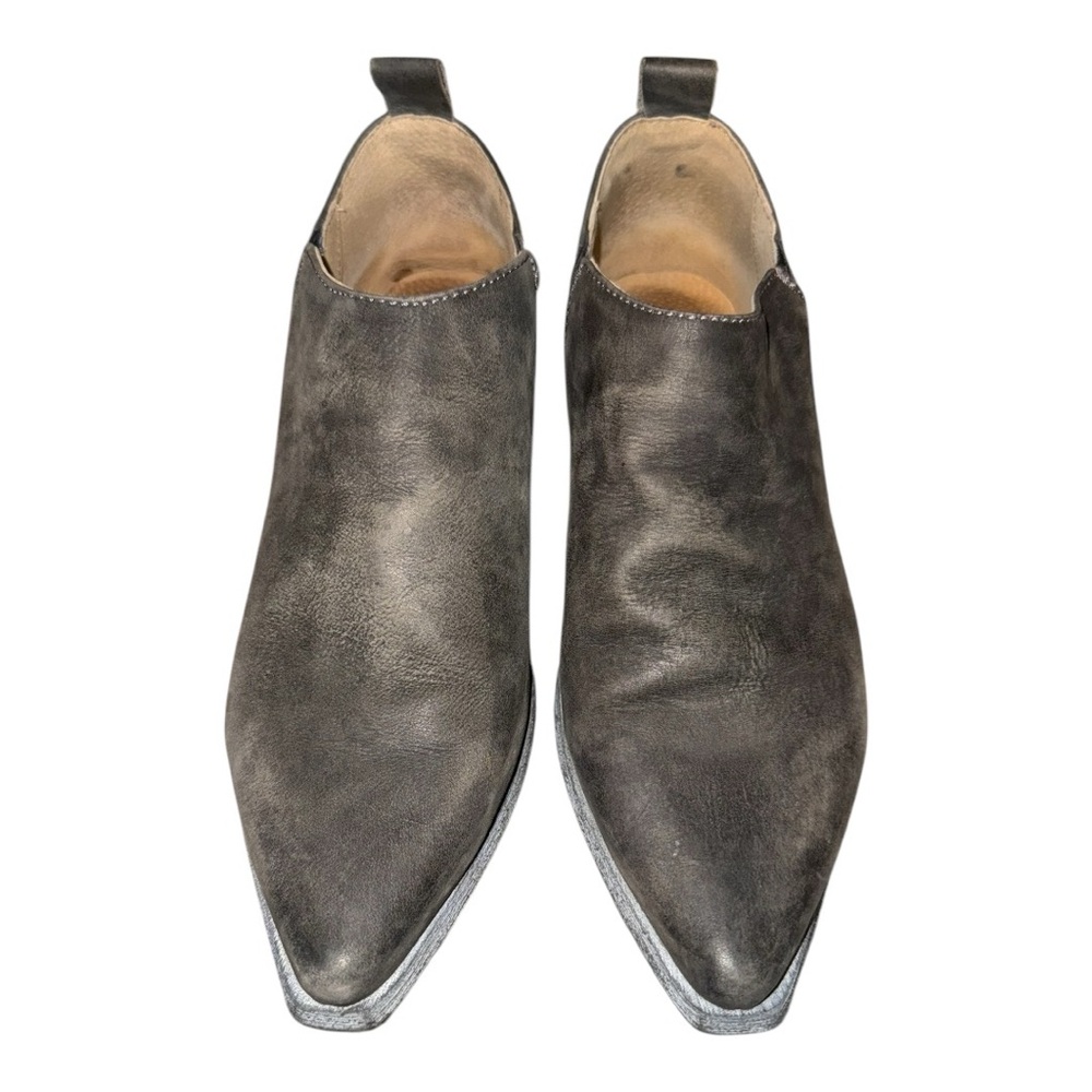 Free People Brixton Bootie in Washed Black Leather 38